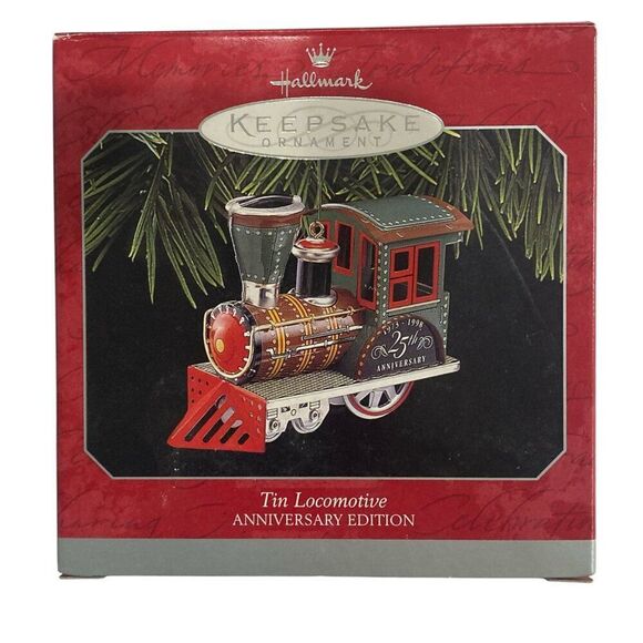 Tin Locomotive Hallmark Ornament Anniversary Edition - Picture 1 of 3